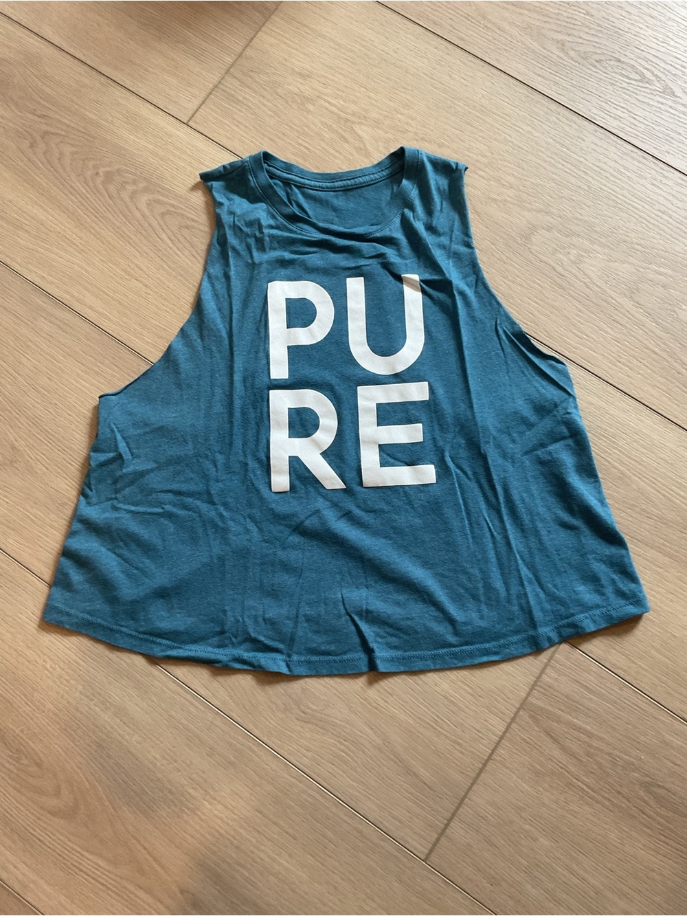 Pure Barre Teal Graphic Muscle Tank